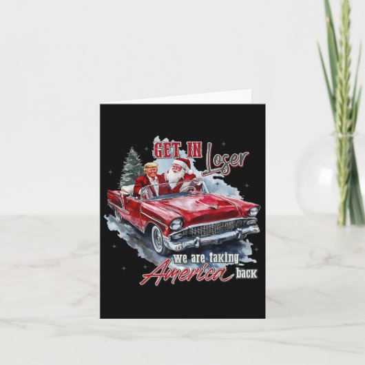 負け犬ども、退け！アメリカを取り戻すぞ！トランプ万歳 カード (正面)