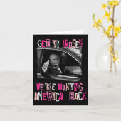 負け犬ども、退け！我々はアメリカを取り戻す！トランプ2024 カード (黄色い花)