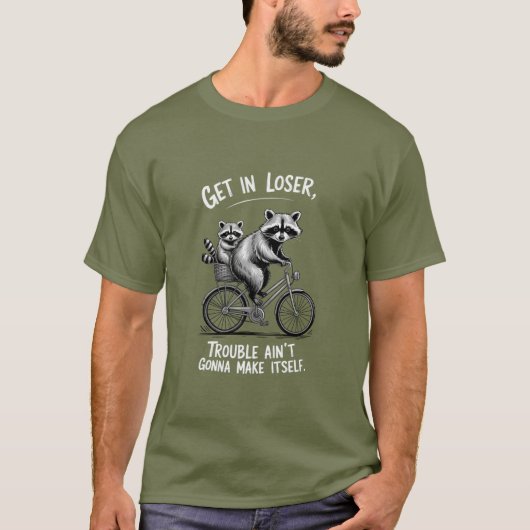負け犬のトラブルは自分で面白くはならない Tシャツ (正面)