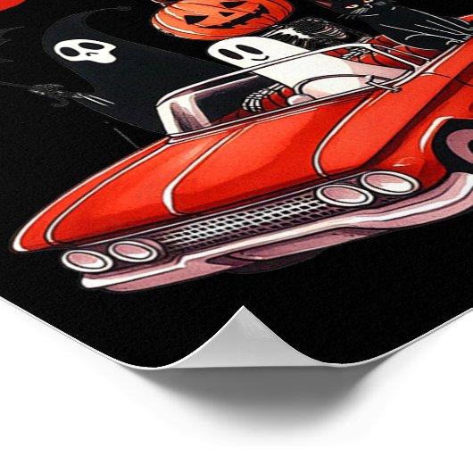 負け犬の中で面白いハロウィン不気味のスケッチを得ている ポスター (角)