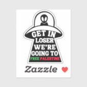 負け犬の中に入る我々はパレスチナUFOを解放する シール (シート)