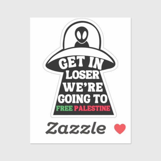 負け犬の中に入る我々はパレスチナUFOを解放する シール (シート)