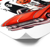 負け犬の中に入る面白いハロウィーン不気味を得ている ポスター (角)