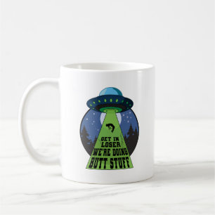 負け犬を取得する我々はお尻物おもしろいUFO コーヒーマグカップ