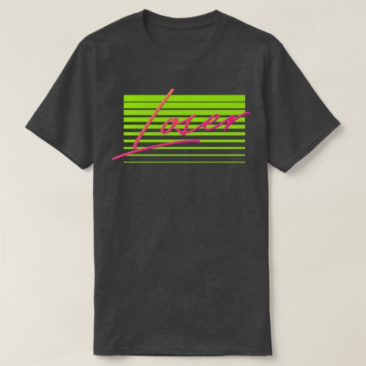 負け犬90年代スタイルレトロデザイン Tシャツ (デザイン正面)