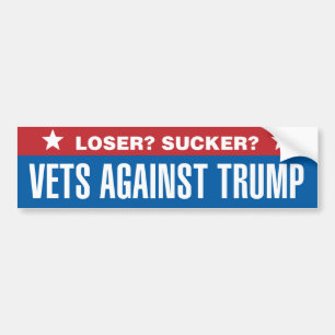 負け犬?サッカー?退役軍人とトランプ バンパーステッカー