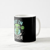 負け犬、外来宇宙人UFO面白グッズ コーヒーマグカップ (正面右)