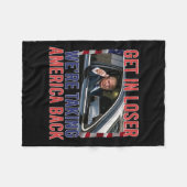 負け組に入るアメリカを取り戻す フリースブランケット (正面(横))