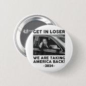 負け組に入る我々はアメリカを戻るトランプ202 缶バッジ (正面&裏面)