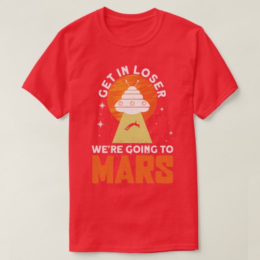 負け組に入る火星火星惑星Sp Tシャツ (デザイン正面)
