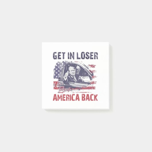 負け組に入れアメリカを取り戻すトランプ ポストイット (正面)