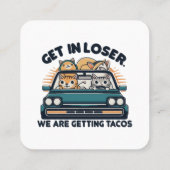 負け組に入れ、タコスを手に入れる スクエア名刺 (裏面)