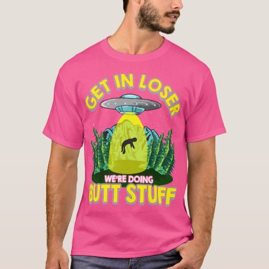 負け組みお尻物おもしろいUfo Pun Tシャツ (正面)