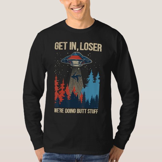 負け組みお尻物エイリアン拉致 Tシャツ (正面)