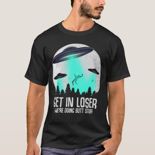 負け組みお尻物エイリアン拉致 Tシャツ (正面)