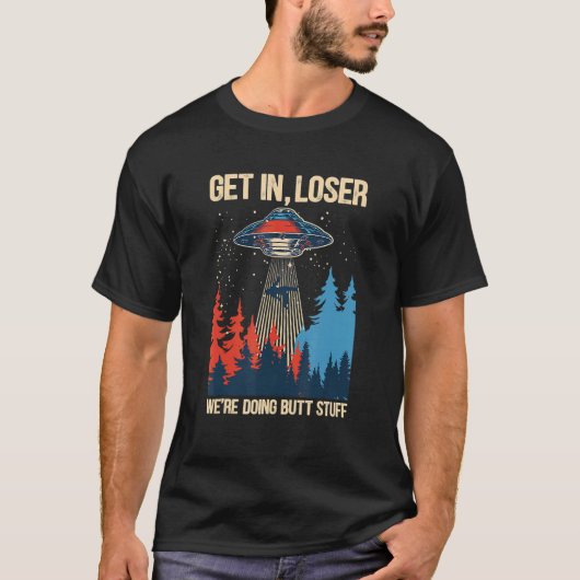 負け組みお尻物エイリアン拉致 Tシャツ (正面)