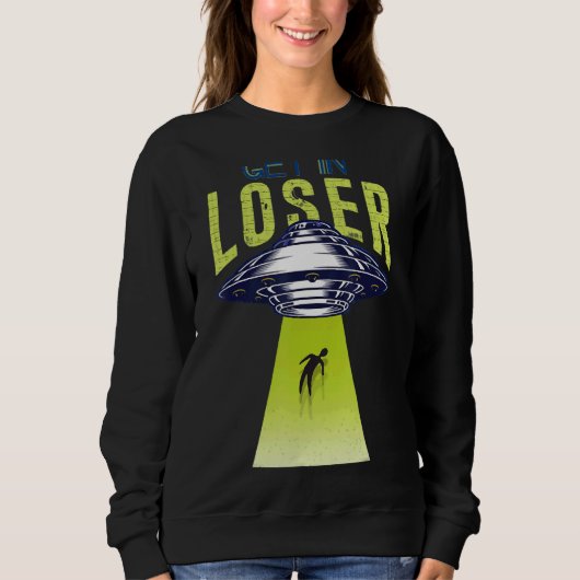 負け組みお尻物エイリアンUfo Abdu スウェットシャツ (正面)