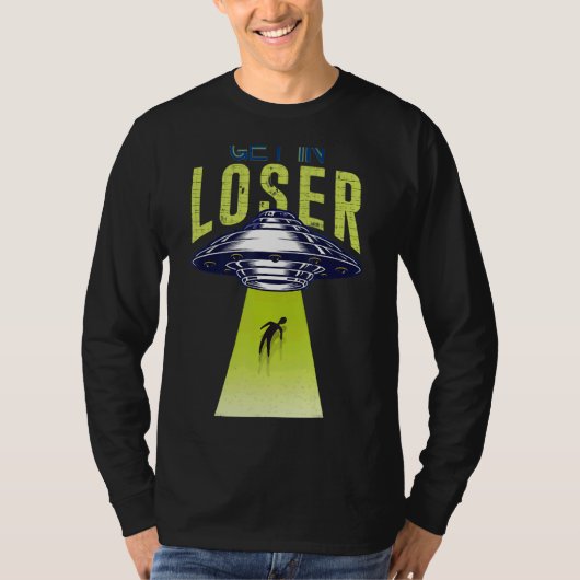 負け組みお尻物エイリアンUfo Abdu Tシャツ (正面)