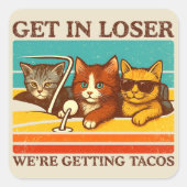 負け組みタコスを獲得している スクエアシール (正面)