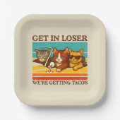 負け組みタコスを獲得している ペーパープレート (正面)