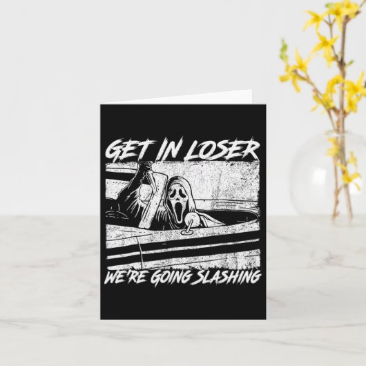 負け組みホラーのハロウィーンを切り捨てる カード (黄色い花)