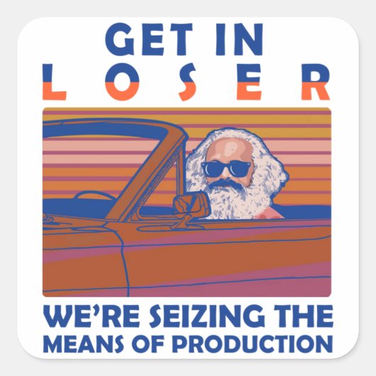 負け組み生産手段を握り締めている スクエアシール (正面)