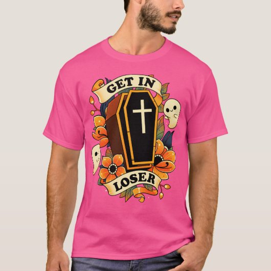 負け組み – かわいい幽霊棺 Tシャツ (正面)