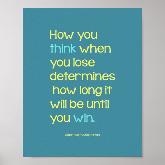 負け考えた時の様子…ポスター ポスター (正面)