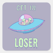 負のエイリアンおもしろい領域51 スクエアシール (正面)