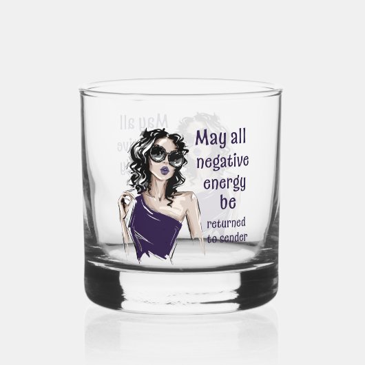 負のエネルギーを送信者に返す ウイスキーグラス (正面)