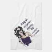 負のエネルギーを送信者に返す キッチンタオル (縦)