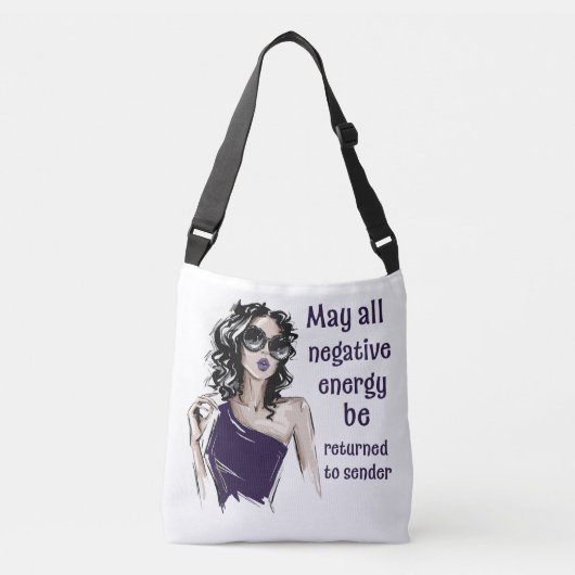 負のエネルギーを送信者に返す クロスボディバッグ (正面)