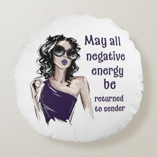 負のエネルギーを送信者に返す ラウンドクッション (正面)