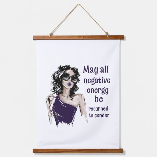 負のエネルギーを送信者に返す 吊り下げ型タペストリー (正面)
