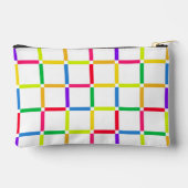 負のカラフル宇宙アーポップ・アートのト付きグリインスパイアッド アクセサリーポーチ (裏面)