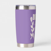 負のポップ・アートの宇宙メッセージ付きアートパープル 保温保冷タンブラー (正面)