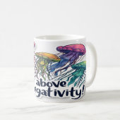 負の値の上に浮く – 感動的引用文D コーヒーマグカップ (正面右)