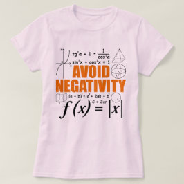 負の値の教えタイポグラフィ数学の家庭教師を避ける Tシャツ