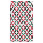 負の前向き宇宙-ティール（緑がかった色）とピンク スモールペーパーバッグ (裏面)