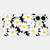 負の宇宙デイジー白い黄色の黒 Case-Mate iPhoneケース (裏面 (横))
