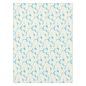 負の宇宙デイジー白い黄色 テーブルクロス (正面)