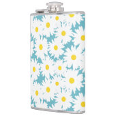 負の宇宙デイジー白い黄色 フラスク (左)