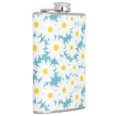 負の宇宙デイジー白い黄色 フラスク (右)