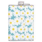 負の宇宙デイジー白い黄色 フラスク (裏面)