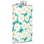 負の宇宙デイジー白い黄色（緑） フラスク (右)