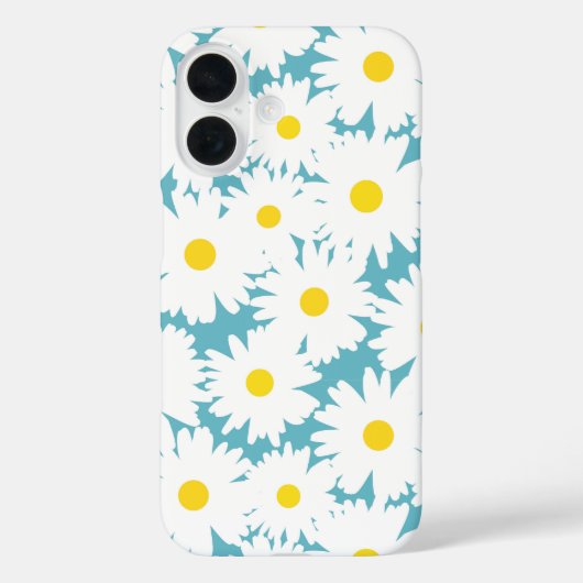 負の宇宙デイジー白い黄色 Case-Mate iPhoneケース (裏面)