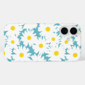 負の宇宙デイジー白い黄色 Case-Mate iPhoneケース (裏面 (横))