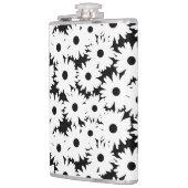 負の宇宙デイジー白の黒 フラスク (左)