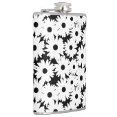 負の宇宙デイジー白の黒 フラスク (右)