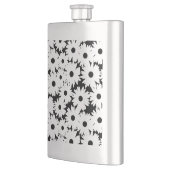 負の宇宙デイジー白の黒 フラスク (左)